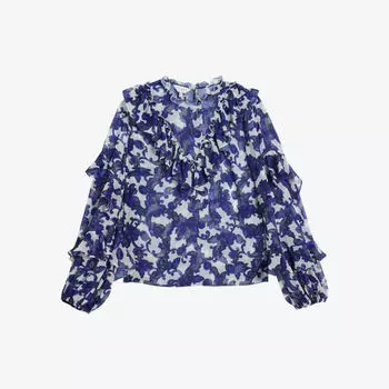 Тканый топ с цветочным принтом Ted Baker, белый