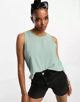 Тканый топ Vero Moda шалфейного цвета