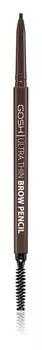 Точный карандаш для бровей с кисточкой Gosh Ultra Thin, оттенок 003 Dark Brown 0,35 г