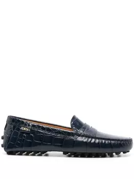 Tod's кожаные мокасины Gommino, синий