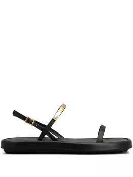Tod's кожаные сандалии, черный