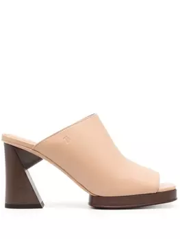 Tod's мюли на платформе, нейтральный цвет