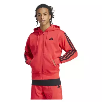 Толстовка adidas Essentials 3 Stripes Fleece full zip, оранжевый