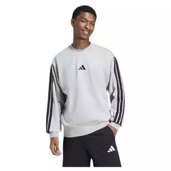 Толстовка adidas Essentials 3 Stripes Fleece, серый