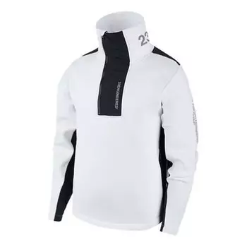 Толстовка Air Jordan 23 Engineered Stand Collar Knit Contrasting Colors Half Zipper White, белый