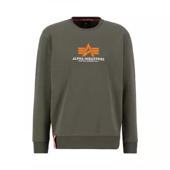 Толстовка Alpha Industries Basic Rubber, зеленый