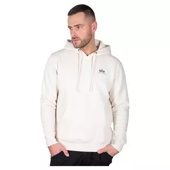 Толстовка Alpha Industries Basic Small Logo Full Zip, белый