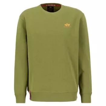 Толстовка Alpha Industries Basic Small Logo, зеленый