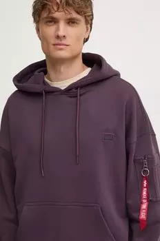 Толстовка Alpha Industries Essentials RL, фиолетовый