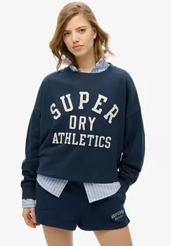 Толстовка ATHLETIC ESSENTIALS RELAXED APPLIQUE Superdry, синий