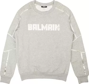 Толстовка Balmain Crewneck With Embossed Logo 'Grey', серый