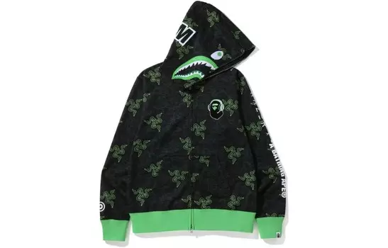 Толстовка Bape X Razer мужская черная A Bathing Ape, черный