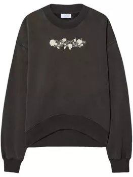 Толстовка Bookish Roses Off-White, черный