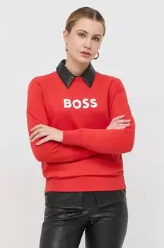 Толстовка BOSS из хлопка Boss, красный