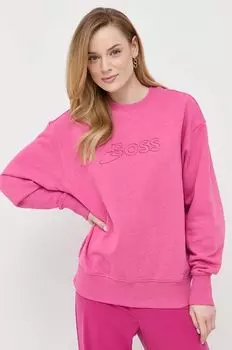 Толстовка BOSS из хлопка Boss, розовый