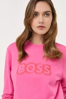 Толстовка BOSS из хлопка Boss, розовый