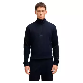 Толстовка BOSS Structure half zip, синий