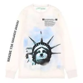 Толстовка c o virgil abloh statue of liberty sweater 'black white blue' Off-White, черный