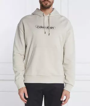 Толстовка Calvin Klein Double Flock с логотипом, экрю