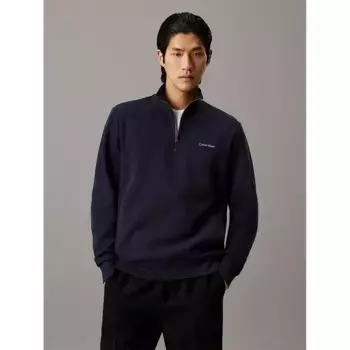 Толстовка Calvin Klein Micro Logo Repreve half zip, синий