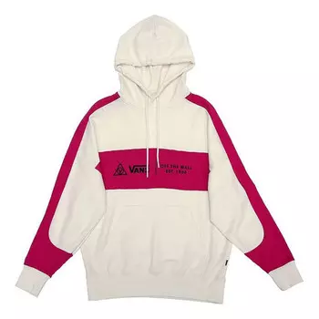 Толстовка colorblock pullover hoodie 'white red' Vans, белый