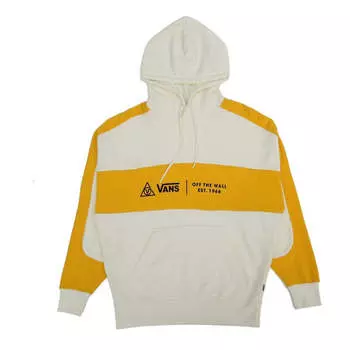 Толстовка colorblock pullover hoodie 'white yellow' Vans, белый
