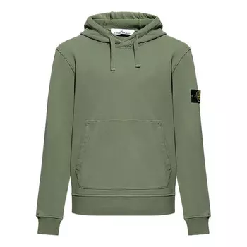 Толстовка compass motif detail hoodie 'sage' Stone Island, зеленый