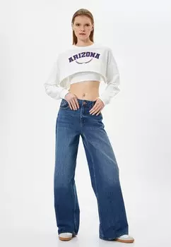 Толстовка CREW NECK PRINTED Koton, белый