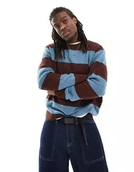 Толстовка Darby Striped Crew в коричнево-синем цвете Vans