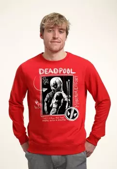 Толстовка DEADPOOL WOLVERINE MAXIMUM EFFORT Marvel, красный