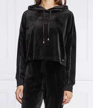 Толстовка DKNY cropped fit, черный