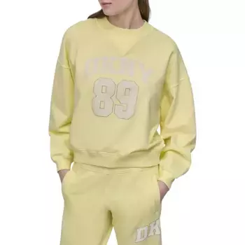 Толстовка DKNY Distressed Rhinestone Logo, желтый