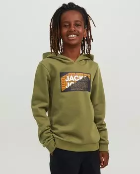 Толстовка для мальчика Jack & Jones, темно-зеленый