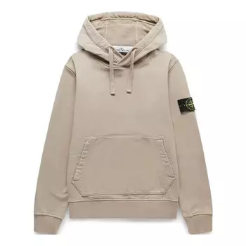 Толстовка drawstring hoodie 'dove grey' Stone Island, серый