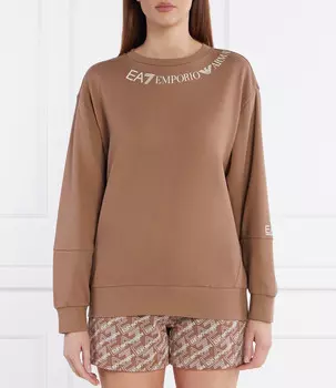 Толстовка EA7 Regular Fit, коричневый