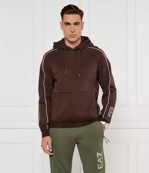 Толстовка EA7 Regular Fit, коричневый