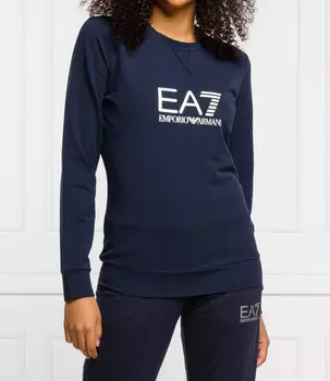 Толстовка EA7 regular fit, темно-синий