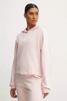 Толстовка Essentials из хлопка adidas, розовый