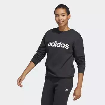 Толстовка Essentials Linear из френч терри ADIDAS, цвет schwarz