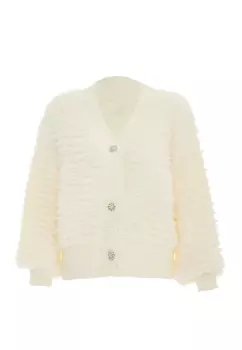 Толстовка faina Strickjacke, белый