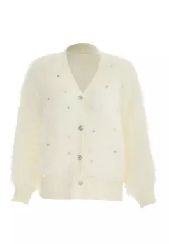 Толстовка faina Strickjacke, белый
