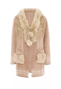 Толстовка faina Strickjacke, бежевый