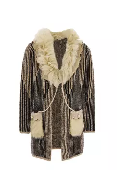 Толстовка faina Strickjacke, бежевый