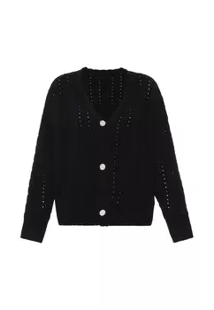Толстовка faina Strickjacke, черный
