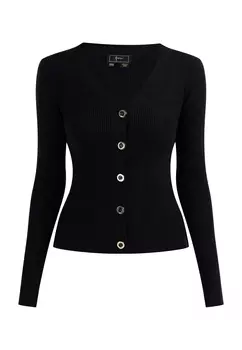 Толстовка faina Strickjacke, черный