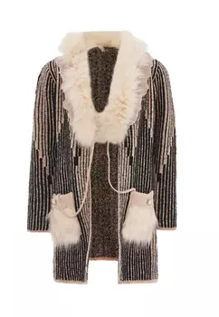 Толстовка faina Strickjacke, черный