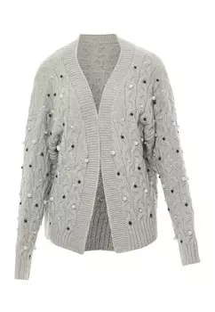 Толстовка faina Strickjacke, цвет HELLGRAU MELANGE