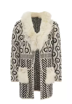 Толстовка faina Strickjacke, кремовый черный
