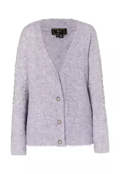 Толстовка faina Strickjacke Mit Perlen, фиолетовый