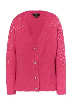 Толстовка faina Strickjacke Mit Perlen, розовый